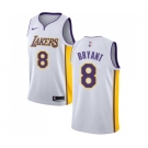 Men's Nike Los Angeles Lakers #8 Kobe Bryant Swingman White NBA Jersey - Association Edition