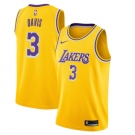 Men's Nike Los Angeles Lakers#3 anthony davis Swingman Gold NBA Jersey - Icon Edition