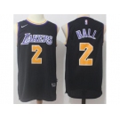Nike Los Angeles Lakers #2 Lonzo Ball Black Stitched NBA Jersey