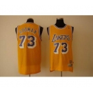 nba fans lakers #73 rodman yellow(fans edition)