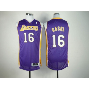 nba los angeles Lakers #16 gasol purple[revolution 30]