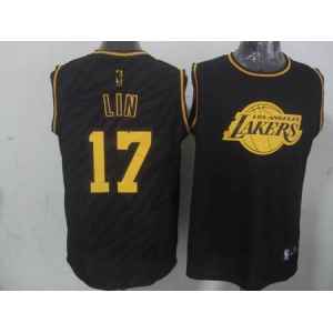 nba los angeles Lakers #17 lin black[gold lettering fashion][lin]