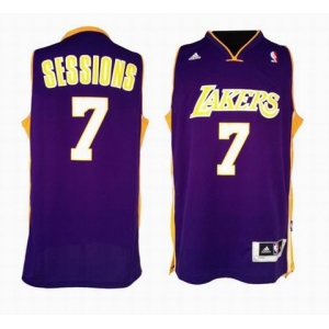 nba los angeles Lakers #7 sessions purple[sessions][2011 swingman revolution 30]