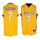 nba los angeles Lakers #7 sessions yellow[sessions][2011 swingman revolution 30]