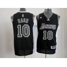 nba los angeles lakers #10 nash fullblack[revolution 30 swingman]