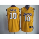 nba los angeles lakers #10 unveil steve nash yellow