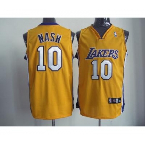 nba los angeles lakers #10 unveil steve nash yellow