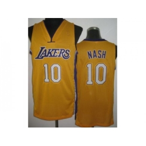 nba los angeles lakers #10 unveil steve nash yellow[revolution 30]
