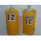 nba los angeles lakers #12 divac yellow[divac]