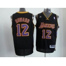 nba los angeles lakers #12 dwight howard black-purple[revolution 30 swingman]
