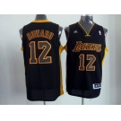 nba los angeles lakers #12 dwight howard black-yellow[revolution 30 swingman]