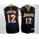 nba los angeles lakers #12 dwight howard black[limited edition]