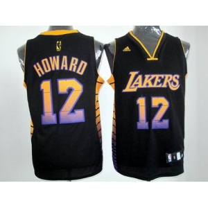 nba los angeles lakers #12 dwight howard black[limited edition]