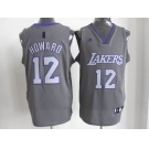 nba los angeles lakers #12 dwight howard grey