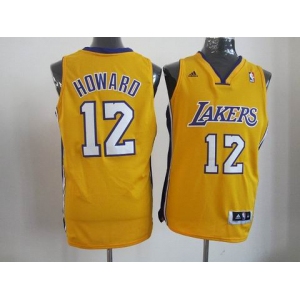 nba los angeles lakers #12 dwight howard yellow[howard][revolution 30 swingman]