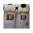 nba los angeles lakers #13 chamberlain throwback white