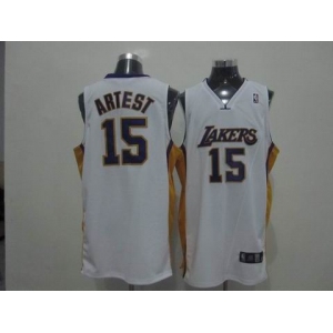 nba los angeles lakers #15 artest white
