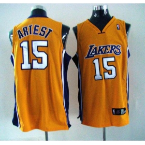 nba los angeles lakers #15 artest yellow