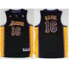 nba los angeles lakers #16 pau gasol black revolution 30 swingman purple number 2013 new style]