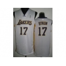 nba los angeles lakers #17 bynum white[revolution 30]
