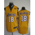 nba los angeles lakers #18 vujacic yellow