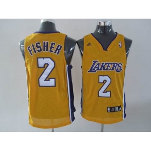 nba los angeles lakers #2 flsher yellow(fans edition)