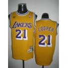 nba los angeles lakers #21cooper m&n yellow