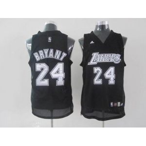 nba los angeles lakers #24 bryant black(white number)fans edition