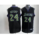 nba los angeles lakers #24 kobe bryant black[camo fashion swingman]