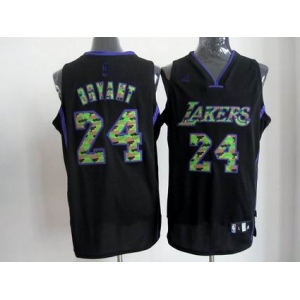 nba los angeles lakers #24 kobe bryant black[camo fashion swingman]