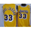 nba los angeles lakers #33 abdul-jabbar m&n yellow