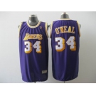 nba los angeles lakers #34 o'neal purple