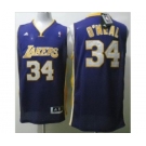 nba los angeles lakers #34 o`neal purple[revolution 30 swingman]