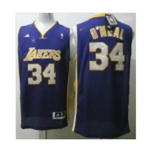 nba los angeles lakers #34 o`neal purple[revolution 30 swingman]