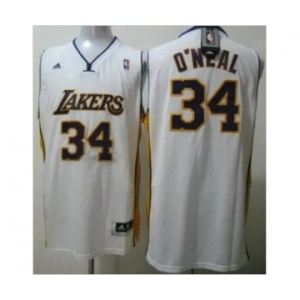 nba los angeles lakers #34 o`neal white[revolution 30 swingman]