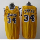 nba los angeles lakers #34 o'neal yellow