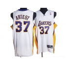 nba los angeles lakers #37 artest white