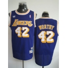 nba los angeles lakers #42 worthy m&n purple