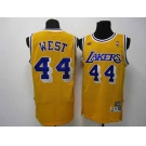 nba los angeles lakers #44 west m&n yellow[number purple]