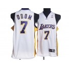 nba los angeles lakers #7 odom white