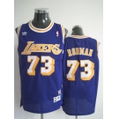 nba los angeles lakers #73 rodman m&n purple