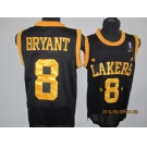 nba los angeles lakers #8 brysnt black(gold number)