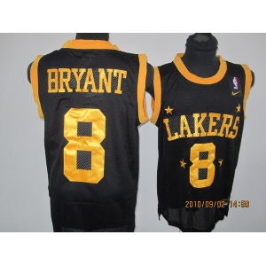 nba los angeles lakers #8 brysnt black(gold number)