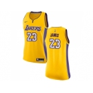 Women Nike Los Angeles Lakers #23 LeBron James Gold NBA Swingman Icon Edition Jersey