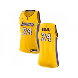 Women Nike Los Angeles Lakers #24 Kobe Bryant Gold NBA Swingman Icon Edition Jersey