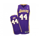 Women's Adidas Los Angeles Lakers #44 Jerry West Authentic Purple Road NBA Jersey