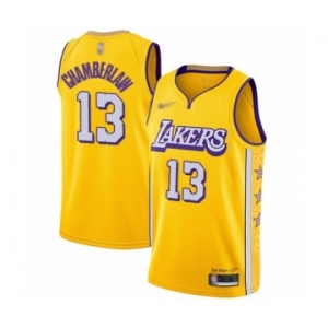 Women's Los Angeles Lakers #13 Wilt Chamberlain Swingman Gold Basketball Jersey - 2019-20 City Edition
