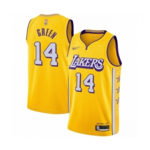 Women's Los Angeles Lakers #14 Danny Green Swingman Gold Basketball Jersey - 2019-20 City Edition