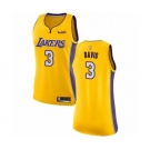 Women's Los Angeles Lakers #3 Anthony Davis Swingman Gold Basketball Jersey - Icon Edition