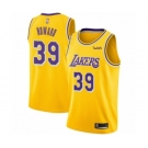 Women's Los Angeles Lakers #39 Dwight Howard Swingman Gold Basketball Jersey - Icon Edition